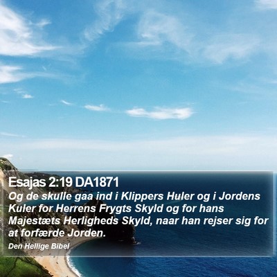 Esajas 2:19 DA1871 Bible Verse Image