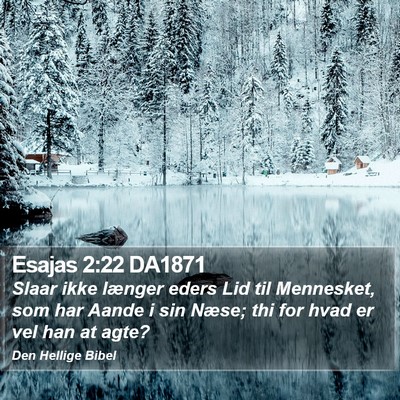 Esajas 2:22 DA1871 Bible Verse Image