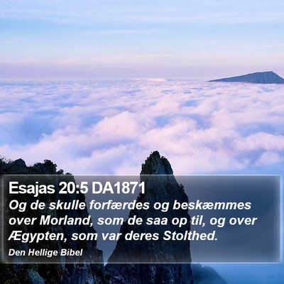 Esajas 20:5 DA1871 Bible Verse Image