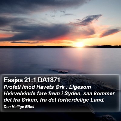 Esajas 21:1 DA1871 Bible Verse Image