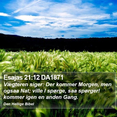 Esajas 21:12 DA1871 Bible Verse Image