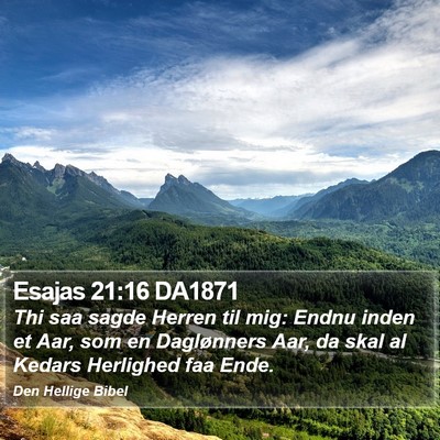 Esajas 21:16 DA1871 Bible Verse Image