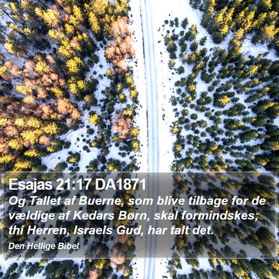 Esajas 21:17 DA1871 Bible Verse Image