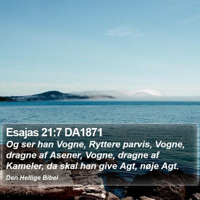 Esajas 21:7 DA1871 Bible Verse Image