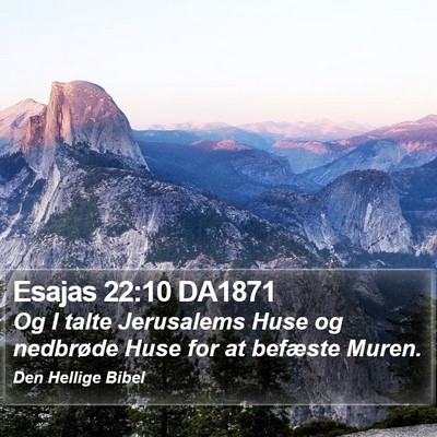 Esajas 22:10 DA1871 Bible Verse Image