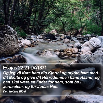 Esajas 22:21 DA1871 Bible Verse Image