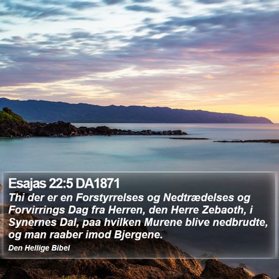 Esajas 22:5 DA1871 Bible Verse Image