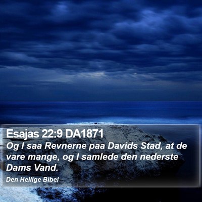 Esajas 22:9 DA1871 Bible Verse Image