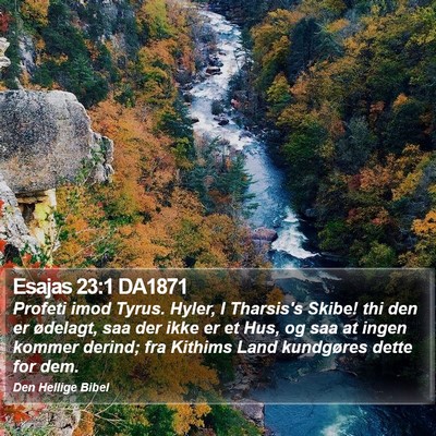 Esajas 23:1 DA1871 Bible Verse Image