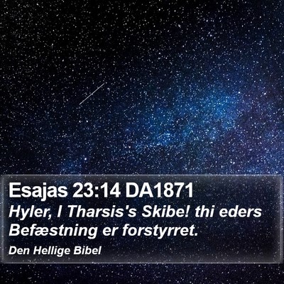 Esajas 23:14 DA1871 Bible Verse Image