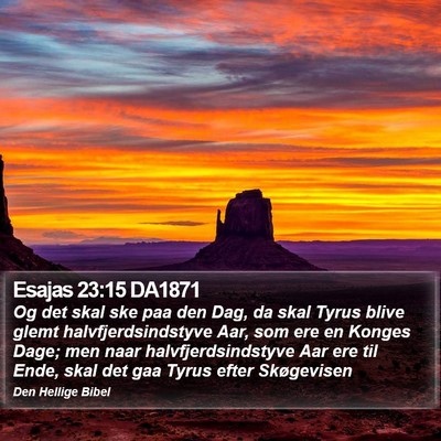 Esajas 23:15 DA1871 Bible Verse Image