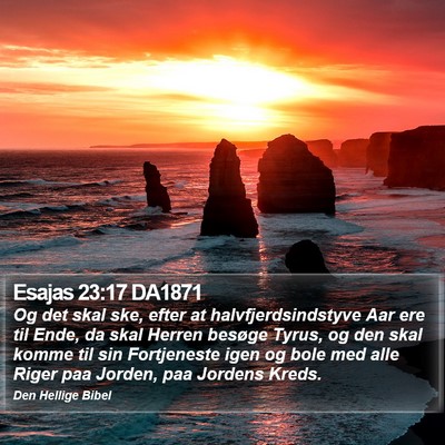 Esajas 23:17 DA1871 Bible Verse Image