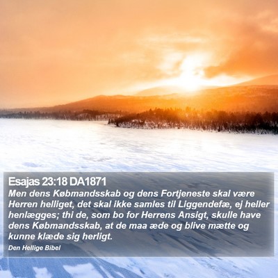 Esajas 23:18 DA1871 Bible Verse Image