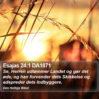 Esajas 24:1 DA1871 Bible Verse Image
