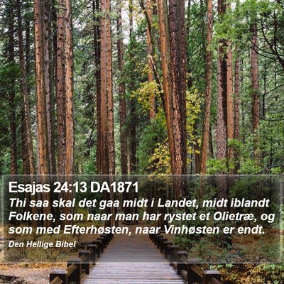 Esajas 24:13 DA1871 Bible Verse Image