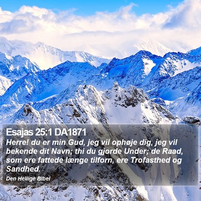 Esajas 25:1 DA1871 Bible Verse Image