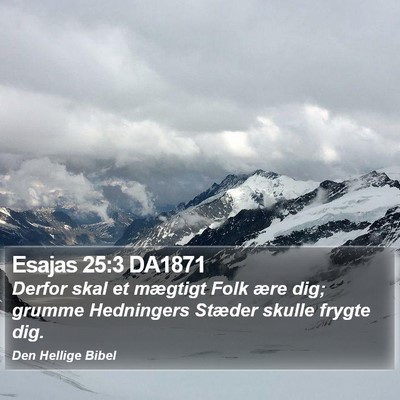 Esajas 25:3 DA1871 Bible Verse Image