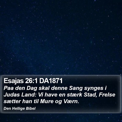 Esajas 26:1 DA1871 Bible Verse Image