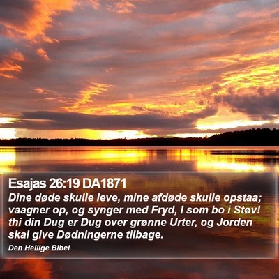 Esajas 26:19 DA1871 Bible Verse Image