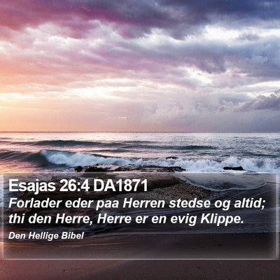 Esajas 26:4 DA1871 Bible Verse Image