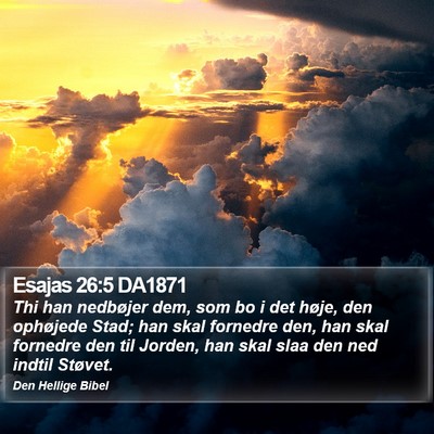 Esajas 26:5 DA1871 Bible Verse Image
