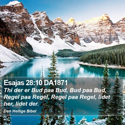 Esajas 28:10 DA1871 Bible Verse Image