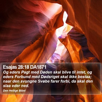 Esajas 28:18 DA1871 Bible Verse Image