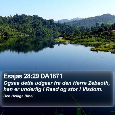 Esajas 28:29 DA1871 Bible Verse Image