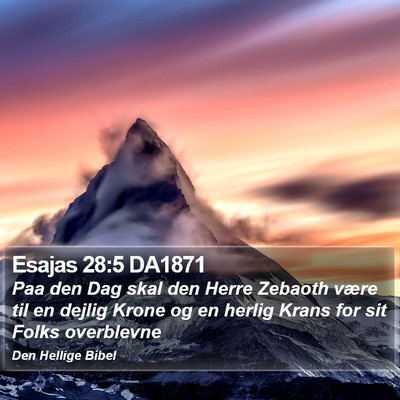 Esajas 28:5 DA1871 Bible Verse Image
