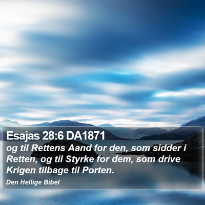 Esajas 28:6 DA1871 Bible Verse Image