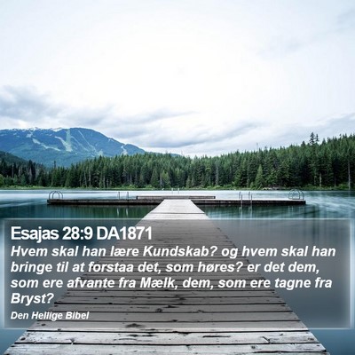 Esajas 28:9 DA1871 Bible Verse Image