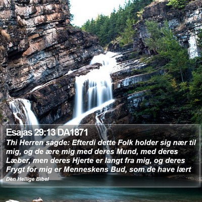 Esajas 29:13 DA1871 Bible Verse Image