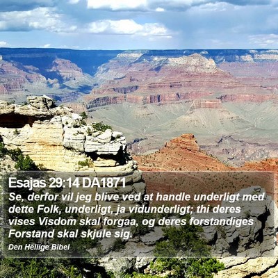 Esajas 29:14 DA1871 Bible Verse Image