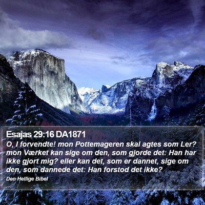 Esajas 29:16 DA1871 Bible Verse Image