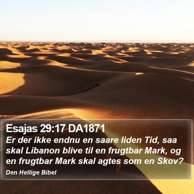 Esajas 29:17 DA1871 Bible Verse Image