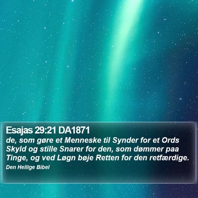 Esajas 29:21 DA1871 Bible Verse Image