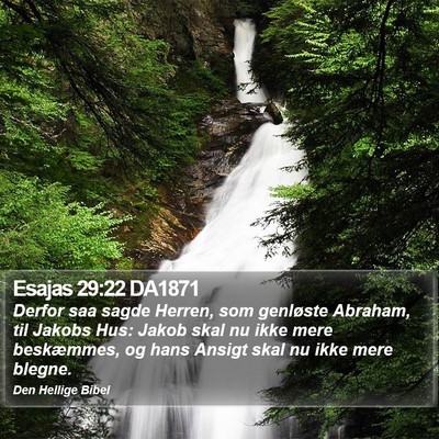 Esajas 29:22 DA1871 Bible Verse Image