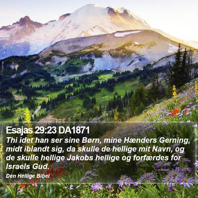 Esajas 29:23 DA1871 Bible Verse Image