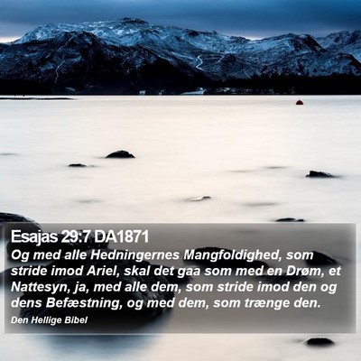 Esajas 29:7 DA1871 Bible Verse Image