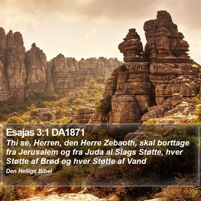 Esajas 3:1 DA1871 Bible Verse Image
