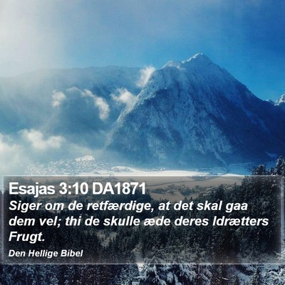 Esajas 3:10 DA1871 Bible Verse Image