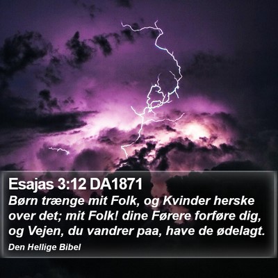 Esajas 3:12 DA1871 Bible Verse Image
