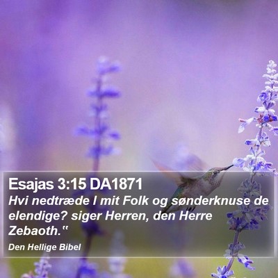 Esajas 3:15 DA1871 Bible Verse Image