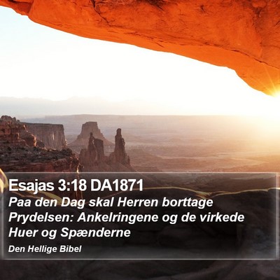 Esajas 3:18 DA1871 Bible Verse Image
