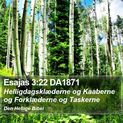 Esajas 3:22 DA1871 Bible Verse Image
