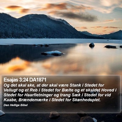 Esajas 3:24 DA1871 Bible Verse Image
