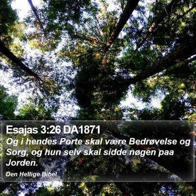 Esajas 3:26 DA1871 Bible Verse Image