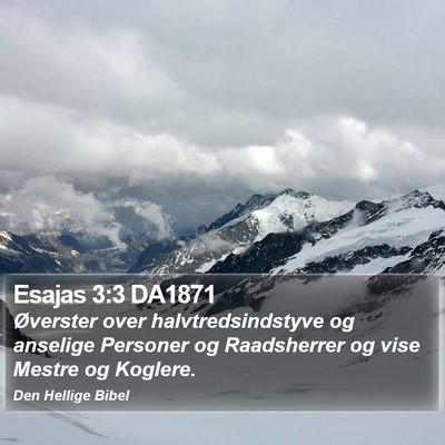 Esajas 3:3 DA1871 Bible Verse Image