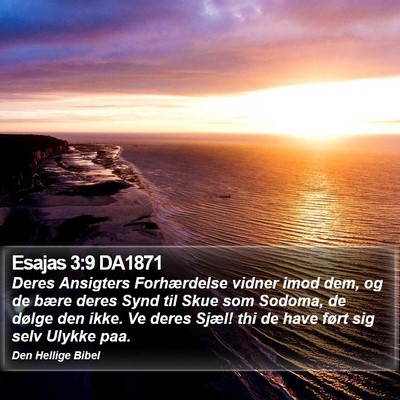 Esajas 3:9 DA1871 Bible Verse Image
