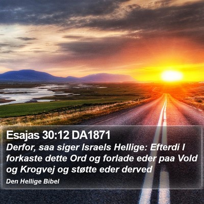 Esajas 30:12 DA1871 Bible Verse Image